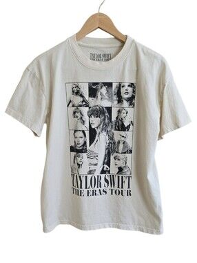 Taylor Swift Eras Tour Official Merch Beige T-shirt Tour Exclusive. Size Medium